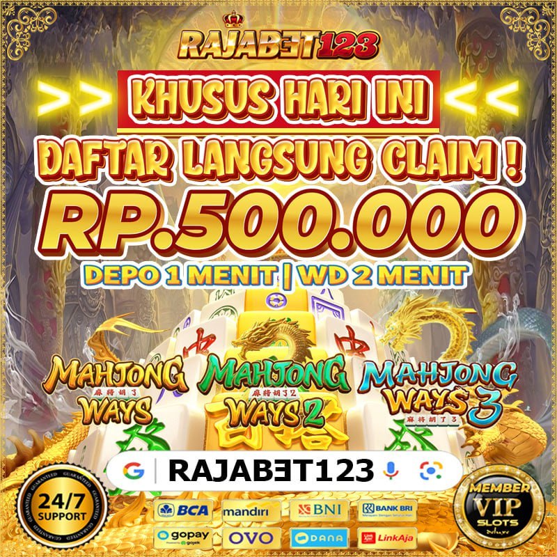 Rajabet123: Daftar Sekarang Deposit 1 Menit Langsung Jackpot